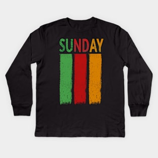 Sunday Flag reggae Kids Long Sleeve T-Shirt